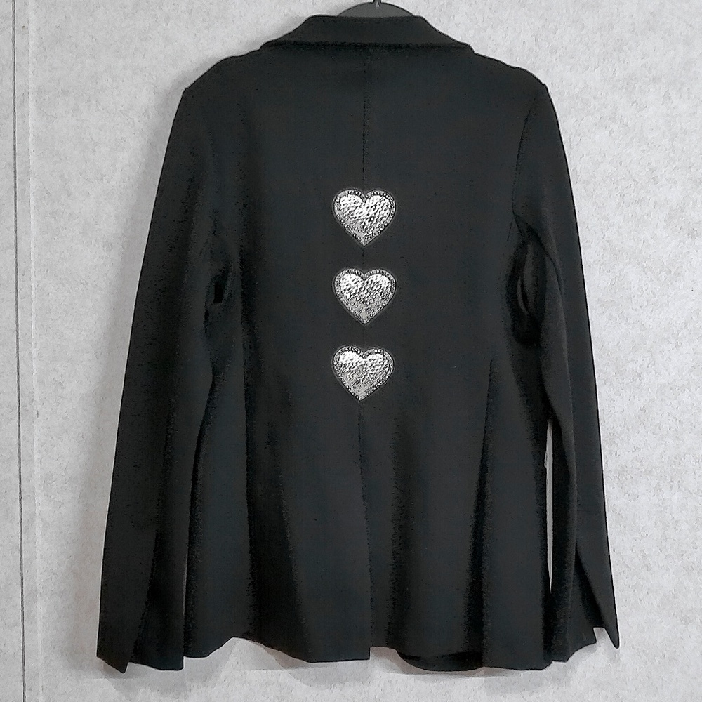 EC $365$ Miller Wendt Sloane 3 Hearts Customized Classic Blazer, Black Sz.M/6-8
